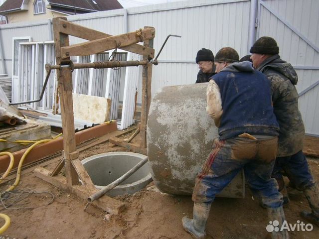 Установка колодезных колец своими руками Установка колодезных колец своими руками