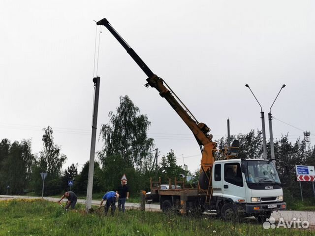 Установка/ доставка столбов св95 под электричество