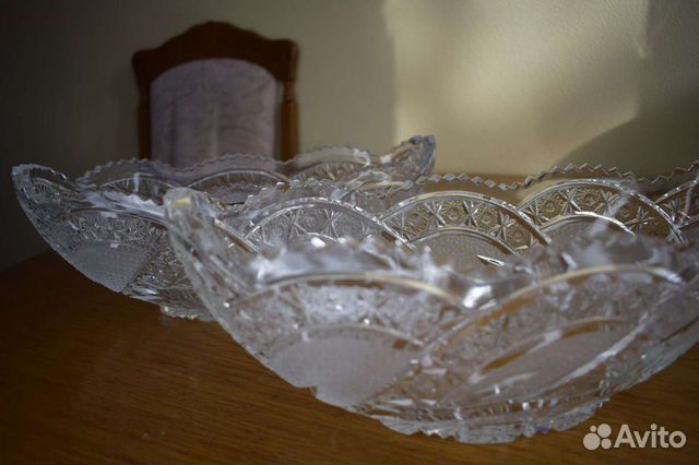 Хрустальная ваза огромная Богемия