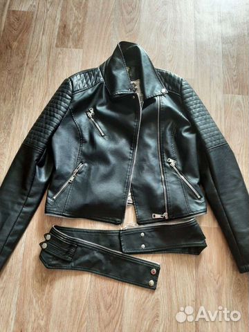 Куртка кожаная женская размер XXL