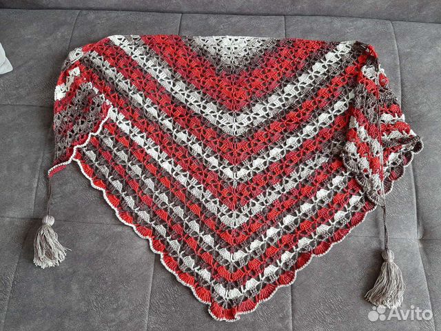 Шаль, бактус, платок (вяжу крючком)