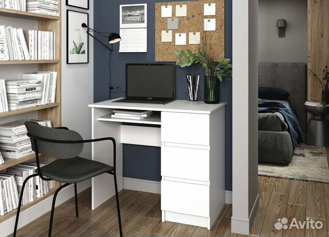 Стол письменный Белый Мори мс 6