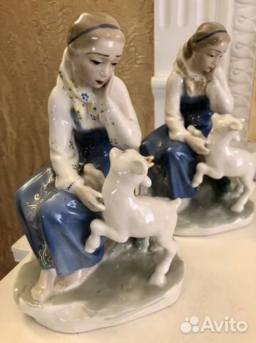 Статуэтка Аленушка с козленком СССР лзфи