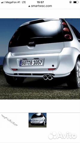 Бампер спойлер smart 454