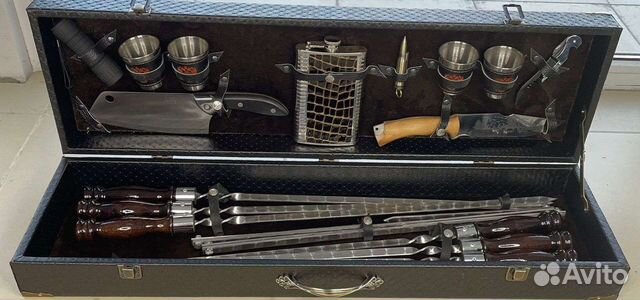 Подарочный набор с Шампурами ножом открывашкой