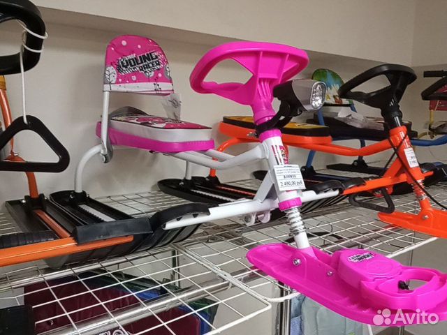 Снегокат Ника-Барс со Спинкой и без разные Новые