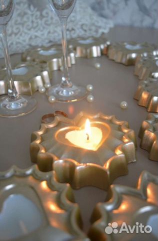 Подсвечник Сердце с чайной свечой