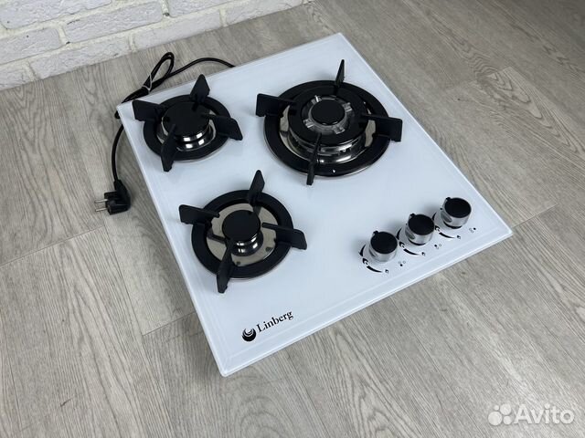 Газовая варочная панель Linberg 3 конфорки белая