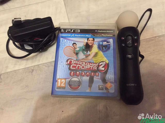 Ps3 move+камера+диск Праздник спорта 2