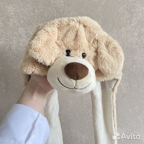 Шапка ушанка-шарф-варежки в виде животного