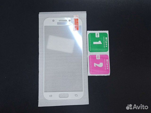 Защитное стекло samsung J5 2017 белое