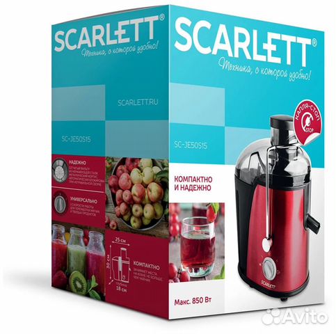 Соковыжималка SC-JE50S15 (850Вт нет верхней крышки
