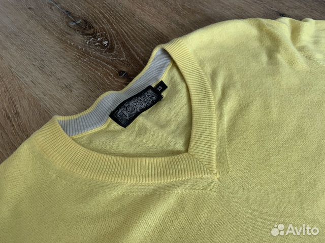 Желтый свитер джемпер topman (S)