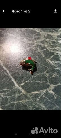 Брошь СССР эмаль Рыбка