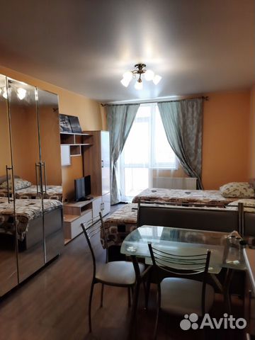 

Квартира-студия, 28 м², 2 кровати