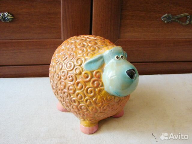 Копилка-овечка керамика