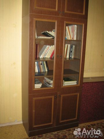 Книжный шкаф (многофункциональный) цвета орех купить в москв.