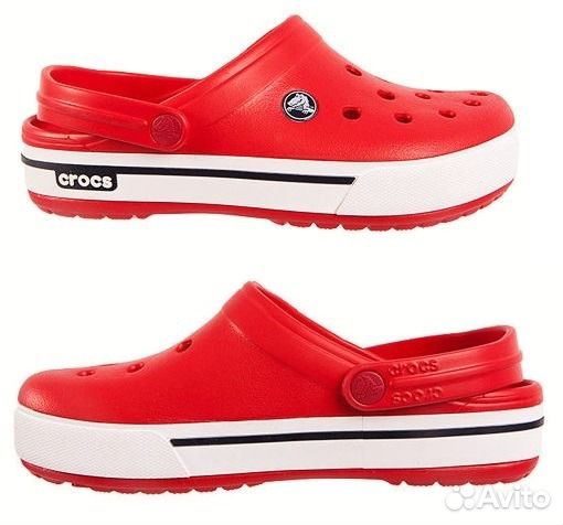 Сабо сандалии Crocs Crocband II.5 Clog Red/Navy