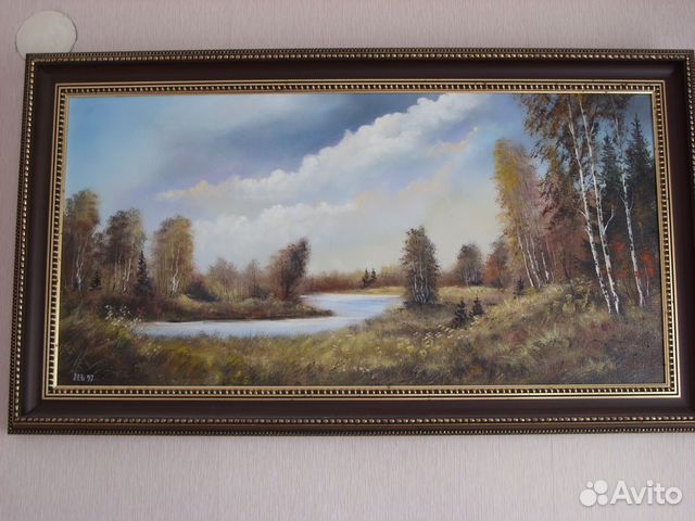 Картина живопись пейзаж масло Лев Скобелин, 1997 г