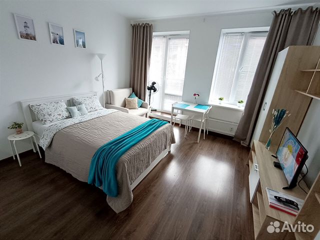 

Квартира-студия, 27 м², 2 кровати