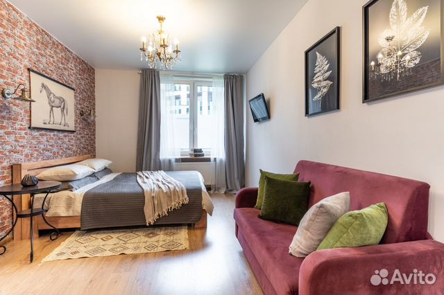 

Квартира-студия, 33 м², 2 кровати