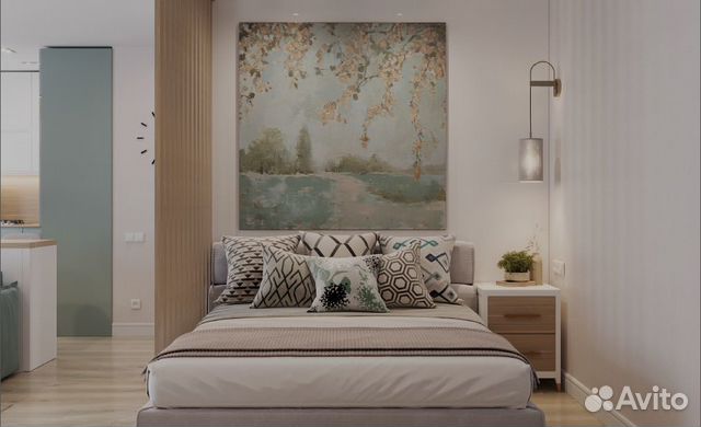 

Квартира-студия, 35 м², 2 кровати