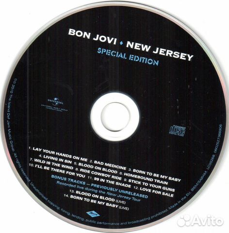 Bon Jovi 1988 New Jersey (2010) Bon Jovi 1988 New Jersey (2010)