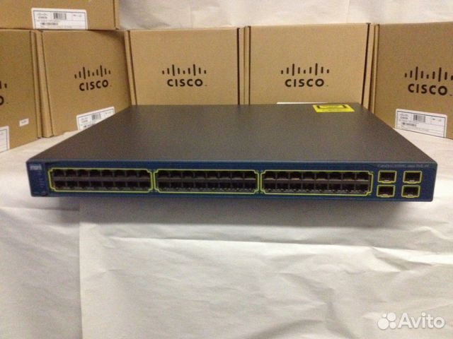 Cisco switch 3560G-48PS 48 PoE Gigabit + 4 SFP— фотография №1