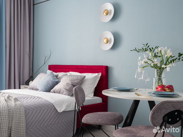 

Квартира-студия, 26 м², 2 кровати