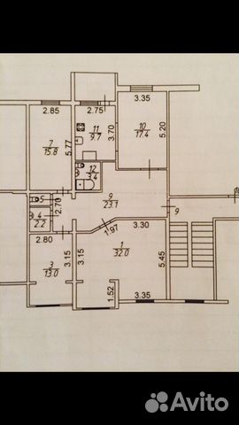 4-к квартира, 127 м², 3/5 эт.