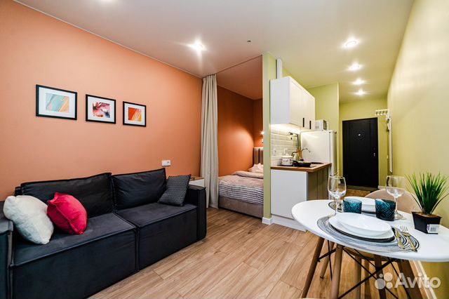 

Квартира-студия, 28 м², 2 кровати