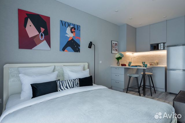 

1-к. квартира, 25 м², 2 кровати