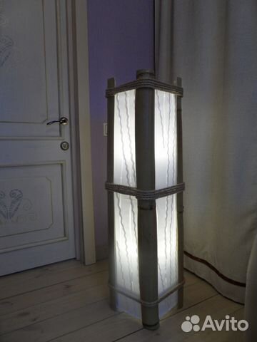 Торшер высотой 1м. из бамбука