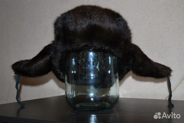 Зимняя мужская шапка, натуральный мех (белка)