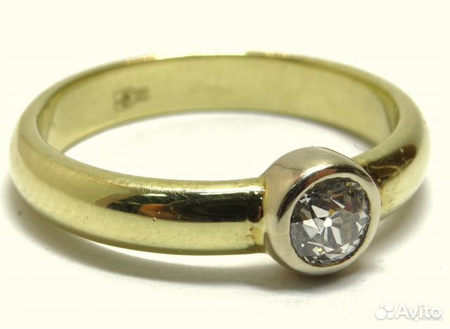 Кольцо с бриллиантом 0,47ct старой огранки