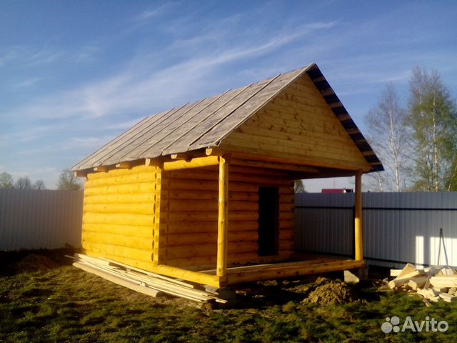 Сруб бани/дома 4х5м +2 вынос под открытую веранду Сруб бани/дома 4х5м +2 вынос под открытую веранду