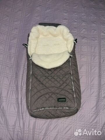 Зимний меховой конверт на овчине