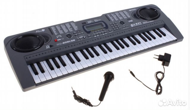 Синтезатор учебный Эхо с микрофоном и USB 54кл