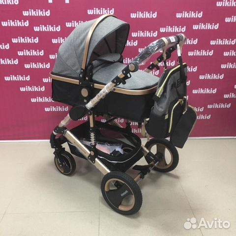 Коляска Wisesonly 2в1, серый лен Коляска Wisesonly 2в1, серый лен