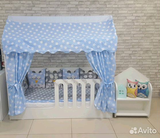 Новая детская кровать домик с матрасом Новая детская кровать домик с матрасом