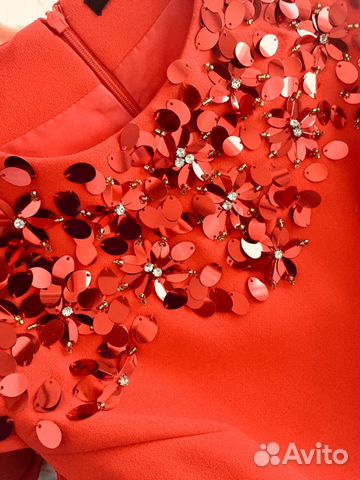 Красное платье с вышивкой befree Красное платье с вышивкой befree