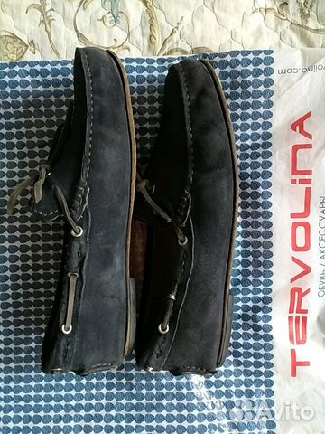 Мокасины Massimo Dutti, размер 42, синие, замша Мокасины Massimo Dutti, размер 42, синие, замша