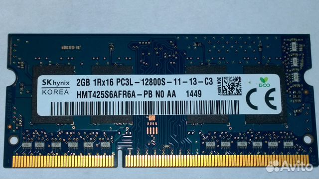 DDR3L SoDimm Hynix HMT425S6AFR6A-PB 2Гб