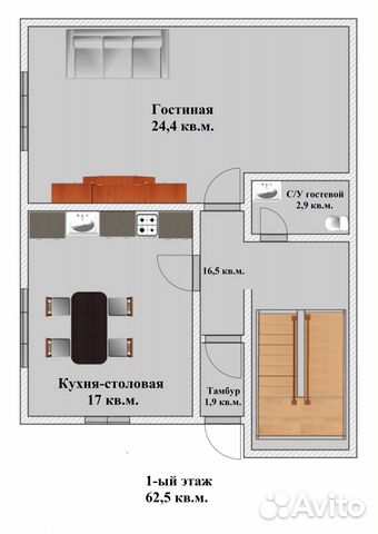 Коттедж 115 м² на участке 3 сот.