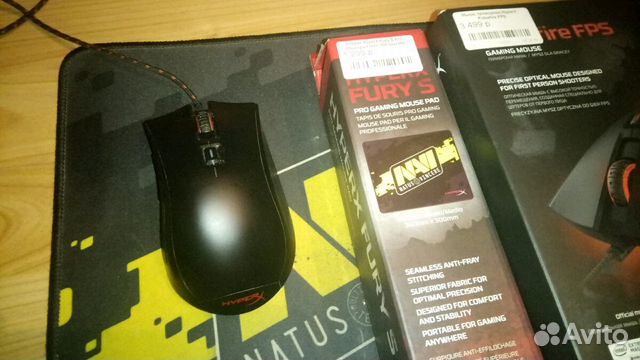 Игровая мышь Hyperx Pulsefire FPS + коврик