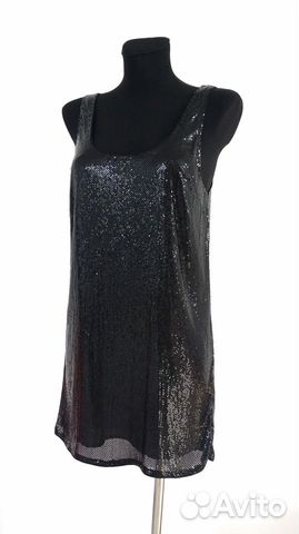 Черное металлическое платье Kate Moss for Topshop Черное металлическое платье Kate Moss for Topshop