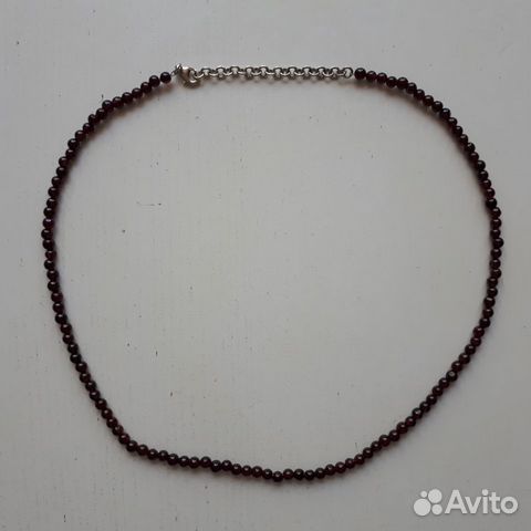 Бусы 45 Гранат Серебро 925 Бусы 45 Гранат Серебро 925