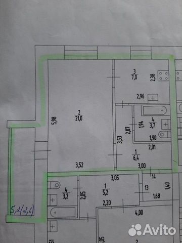1-к квартира, 38.1 м², 4/5 эт. 1-к квартира, 38.1 м², 4/5 эт.