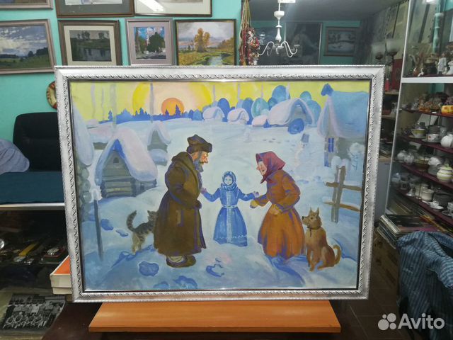 Картины маслом СССР Сказки 4шт