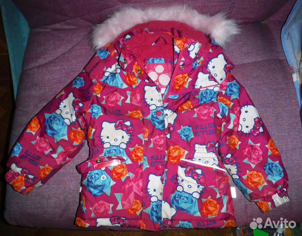Куртка huppa зимняя р-р 110 Hello kitty